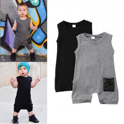 

NEW Sleeveless Baby Kids Boys Girls Romper Jumpsuit Playsuit Bodysuit Outfits Clothes