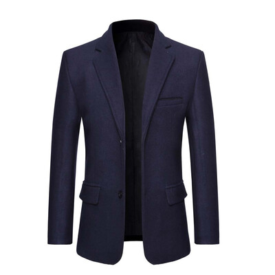 

Toponeto Mens New Style Turn-down Collar Long Sleeve Casual Suit Slim Fit Coat Jacket