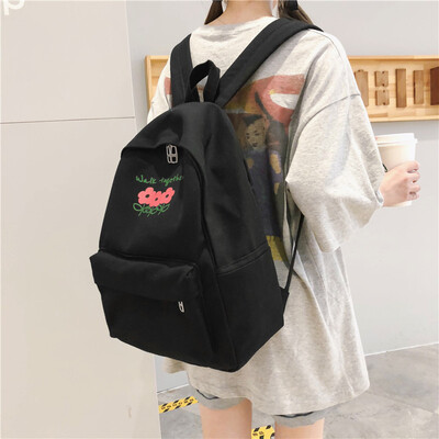 

Schoolbag female Korean version of ulzzang high school students in junior high school inswind backpack ancient sense Canvas Should