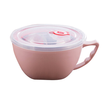

Stainless Steel Noodles Bowl Mess Tin Box Cup Tumbleful Rice Container Case Lid Cover Cap Handle Children Kids