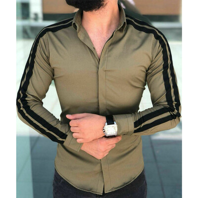 

A Luxury Fashion Mens Slim Fit Shirt Long Sleeve Dress Shirts Casual Shirt Tops