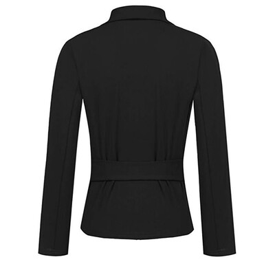 

Toponeto Women Long Sleeve Solid Cardigan Elegant With Belt Slim Coat