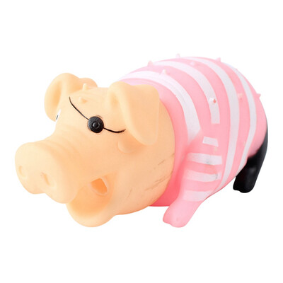 

Pet Dog Cute Piggy Chew Toys Puppy Teeth Training Squeak Interactive Toy Cartoon Sailor Suit Pig Soft Molar Toys Pet Toy Supply