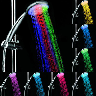 

〖Follure〗NEW Colorful Head Home Bathroom 7 Colors Changing LED Shower Water Glow Light