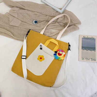 

Tailored Women Fashion Canvas Sun Flower Coin Purse Shoulder Messenger Casual Bags