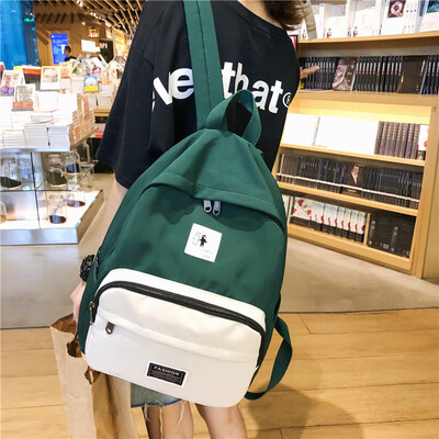 

Ins style schoolbag female Korean version of high school students take a large capacity simple Mori junior high school students do