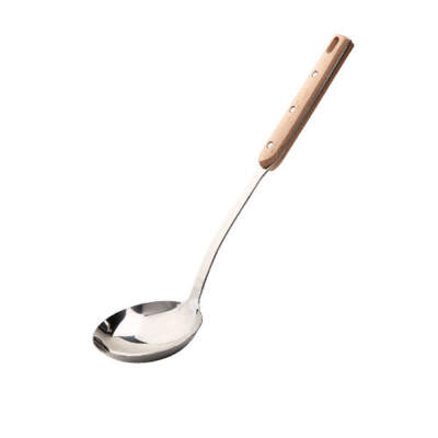 

Large Spoon Stainless Steel Wooden Handle Insulation Safety Household Kitchen Utensils Insulation Thickening Design