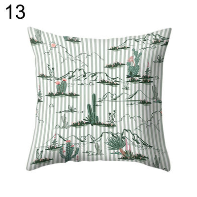 

Flower Cactus Flamingo Watermelon Pillow Case Cushion Cover Sofa Car Cafe Decor