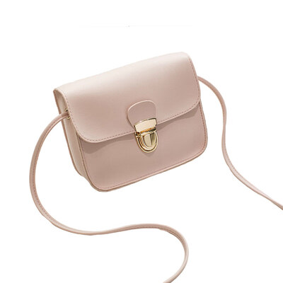 

Fashion Women Solid Color Flap Faux Leather Crossbody Shoulder Small Square Bag