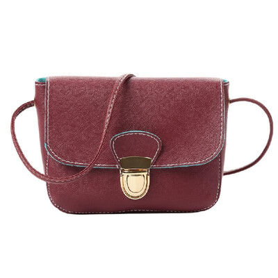 

New Women Messenger Bags PU Leather Crossbody Bag Solid Flap Hasp Casual Vintage Small Shoulder Bags