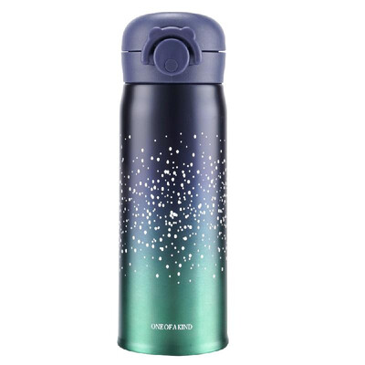 

500ml Stainless Steel Vacuum Insulation Cup Starry Sky Bounce Vacuum Flask Thermal Water Bottle Thermos Cup Leak-proof Straight Cu
