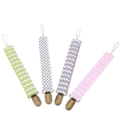 

Greensen 4pcsset Baby Infant Pacifier Soother Nipple Holder Cute Anti-lost Clip Strap Ribbon