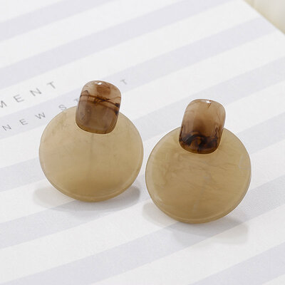 

Flashbuy Acrylic Round Drop Earrings For Women Female Acetic Acid Statement Earrings Resin Geometric Jewelry Fashion Pendientes