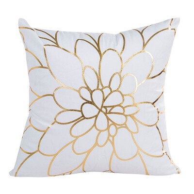 

Siaonvr Gold Foil Printing Pillow Case Sofa Waist Throw Cushion Cover Home Decor