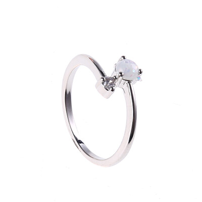 

Blue Opal Women Fashion Jewelry rhinestone Opal Ring