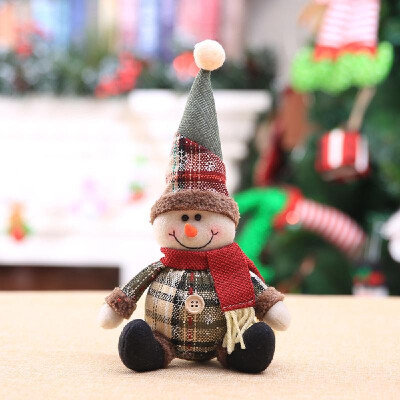 

Cartoon Doll Children Snowflake Plaid Doll Christmas Tree Ornaments Hanging Christmas Ornaments Snowflake Hanging Piece