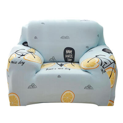 

Simple Orange Print Tight Wrap Slipcovers All-Inclusive Elastic Sofa Cover