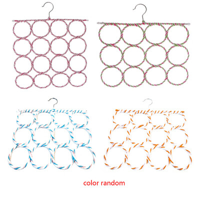 

Color Random 12 Slots Scarf Tie Multifunctional Hanger Belt Hook Storage Clothes Organizer