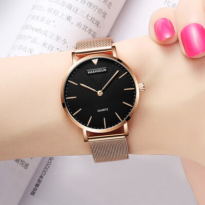 

Caseton authentic new ultra-thin watches fashion womens watches minimalist ladies steel waterproof student quartz watches