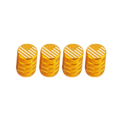 

Aluminum Alloy Round Tire Valve Stem Cap American Flag Dust Proof Cover