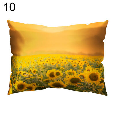 

Sunflower Printed Rectangle Throw Pillow Case Sofa Bed Cushion Cover Home Decor