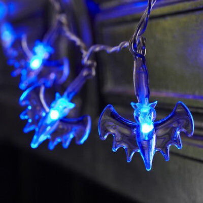 

Siaonvr Halloween Party Ghost festival LED Bat Lantern String Decoration Battery Blue