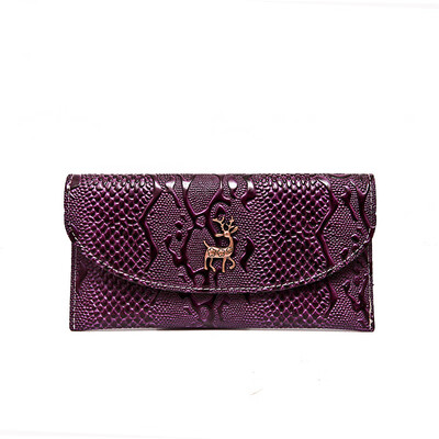 

2018 Korean version of the wallet female long section fashion simple buckle two fold snake pattern ladies wallet wholesale