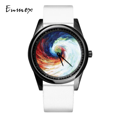 

Enmex oil painting texture creative vortex design cool style artistic temperament watch