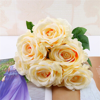 

Gobestart 1 Bouquet Vintage Artificial Rose Silk Flowers Bouquet for Decoration