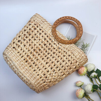 

Tailored Women Vintage Straw Bag Casual Wild Vacation Simple Weave Handbag