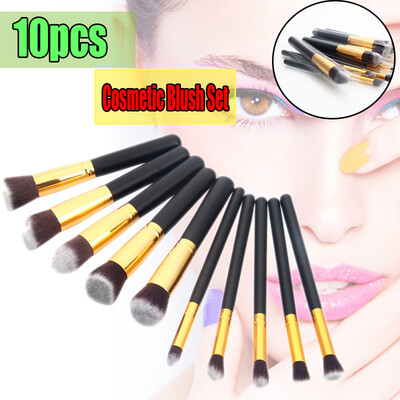 

10pcs Makeup Brushes Kit Set Powder Foundation Eyeshadow Eyeliner Lip Brush Tool