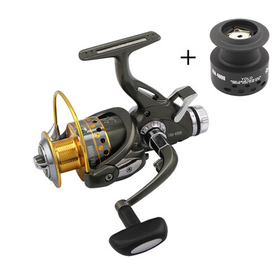 

Dual Brake Feeder Spinning Reel Plus Extra Spool Carp Fishing Reel Bait Runner