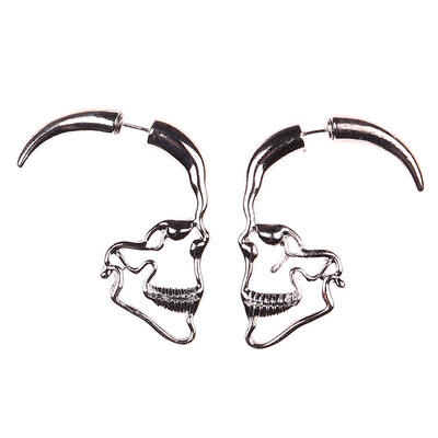 

Earring Unique Popular Unisex Retro Hollow Skull Shaped Hoop Earrings Ear Studs New
