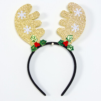 

Christmas Kids Sequin Elk Antlers Hairband Adult Headband Xmas Party Decor