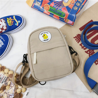 

New small bag canvas bag women single - shoulder bag slant bag college students with small freshness feeling young girl ins