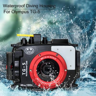 

Meikon 195FT60M Underwater Camera Waterproof Diving housing for Olympus TG-5 Housing Red Filter