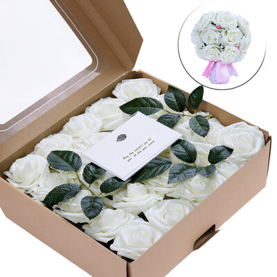 

Siaonvr Artificial Flowers Coral Roses 50pcs Real Looking Fake Roses For DIY Wedding Bouquets Centerpieces