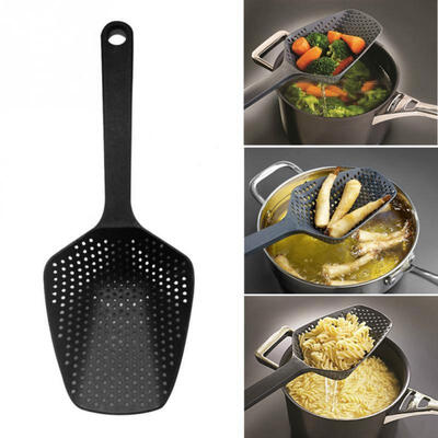 

Colander Spoon Strainer Drain Water Plastic Drainer Pasta Vegetable Rice Scoop