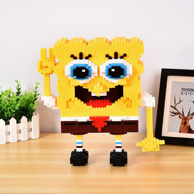 

8621 SpongeBobb SquarePants Cartoon Model Building Blocks Bricks Kids DIY Birthday Christmas Gifts Toys Diamond Doll Pressure Rele
