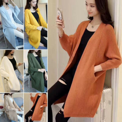 

Womens Fashion Long Sleeve Cardigan Autumn Striped Loose Outwear Cardigans Coat