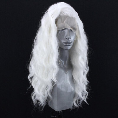 

24" Natural Wavy Wig Women Lady Red Curly Lace Front Synthetic Hair