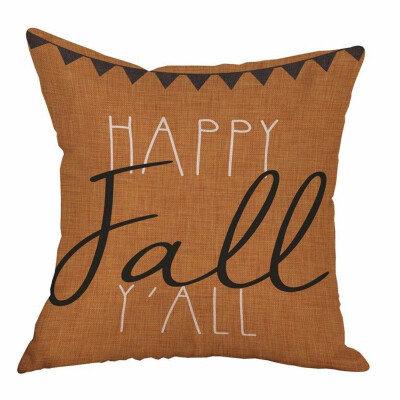 

10 Styles Halloween Happy Fall Yall Flax Pillow Cases Thanksgiving Day Home Decor Throw Pillows Pillowcase