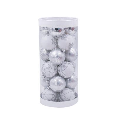 

24pcs 6cm Christmas Tree Decoration Ball Decoration Christmas Party Hanging Ball Assorted Set Christmas Tree Decoration Orname