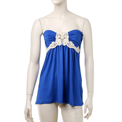 

Women Nightclub Tank Tops Fashion T-shirt Sleeveless Summer Casual Tube Lace Blouse