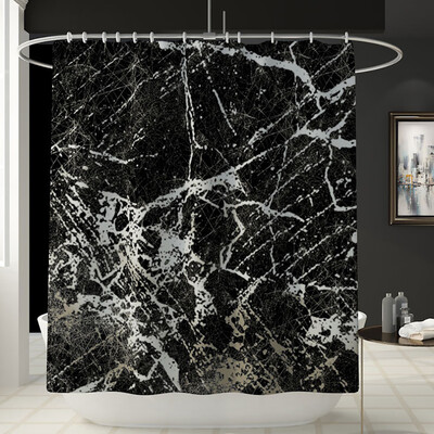 

〖Follure〗Creative Crack Curtain Floor Mat Four-piece Bathroom Mat Set