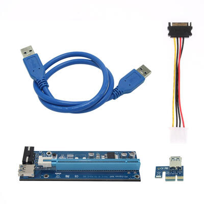 

4Pin PCI-E 1X to 16X USB30 BTC Mining Extender Graphic Card Adapter Cable