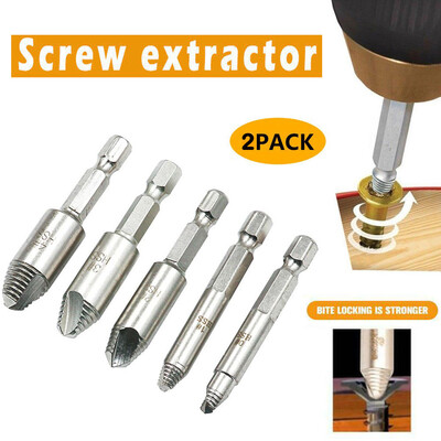 

〖Follure〗Single Sides Damaged Screw Extractor Alloy Steel Out Remover Bolt Stud 2 Set