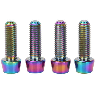 

Greensen 4pcs M515mm Bicycle Titanium Alloy Tapered Bolts Mountain Bike Stem Fixed Screws Brake Lever Screws Bike Bolts