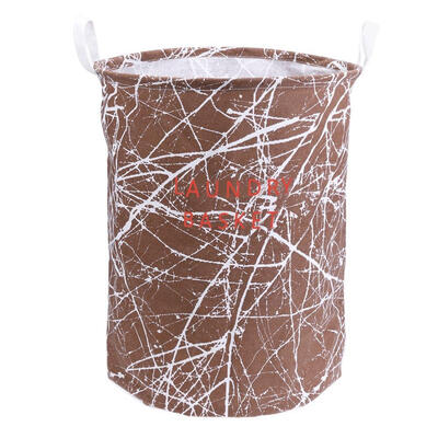 

Canvas Clothes Storage Barrel Waterproof Folding Laundry Basket Toys Holder