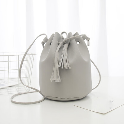 

Tailored Female Cute Bag Shoulder Messenger Bag Drawstring Bucket Bag Retro Wild Bag